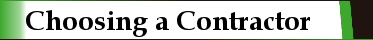 Choosing a Contractor