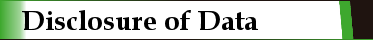 Disclosure of Data