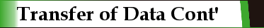 Trasnfer of Data Continued Trasnfer of Data Continued