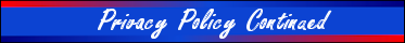Privacy Policy Continued